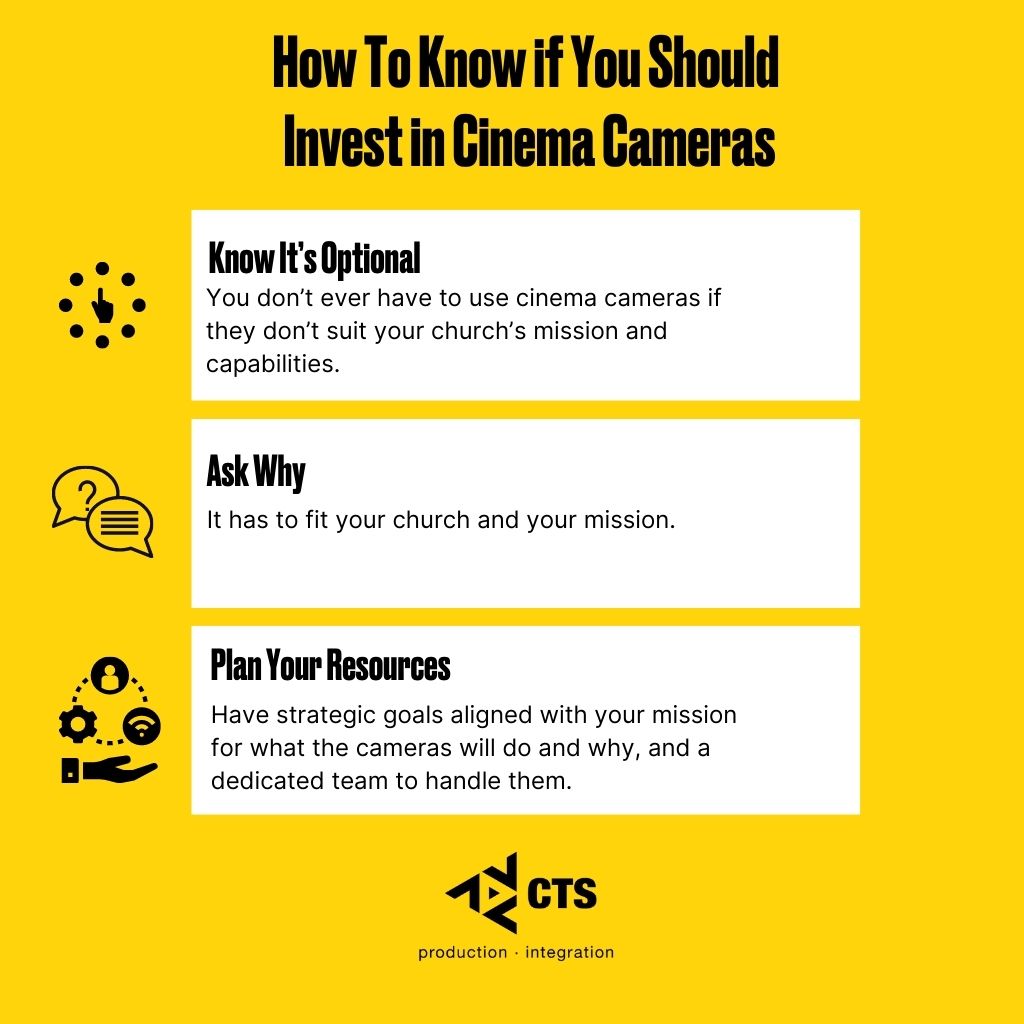 Infographic: Broadcast vs. Cinema Camera: Which Is Right for Your Church?