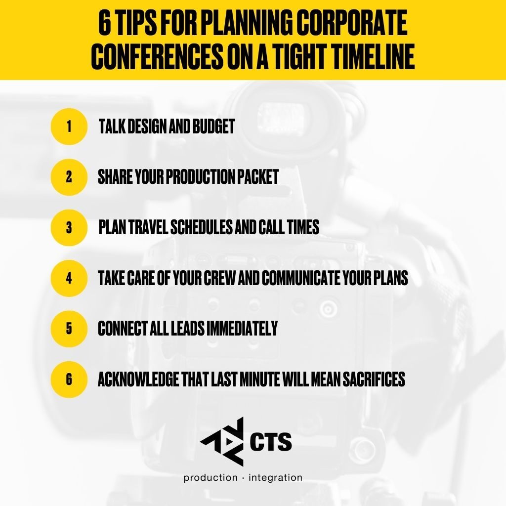Infographic: 6 Tips for Planning Corporate Conferences on a Tight Timeline