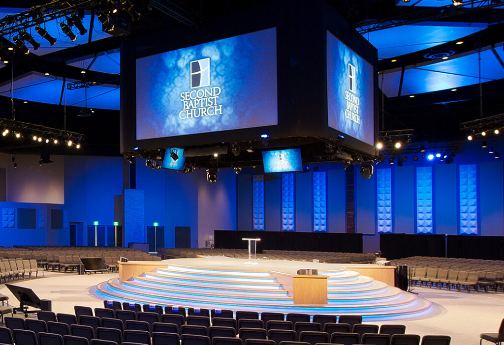 Second Baptist Church with audio, visuals and lighting from CTS
